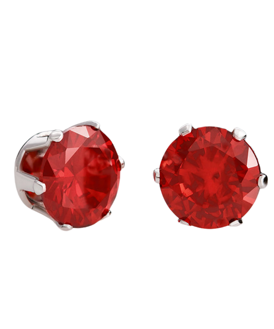 LebombaGifts® Radiant Red Stud Earrings