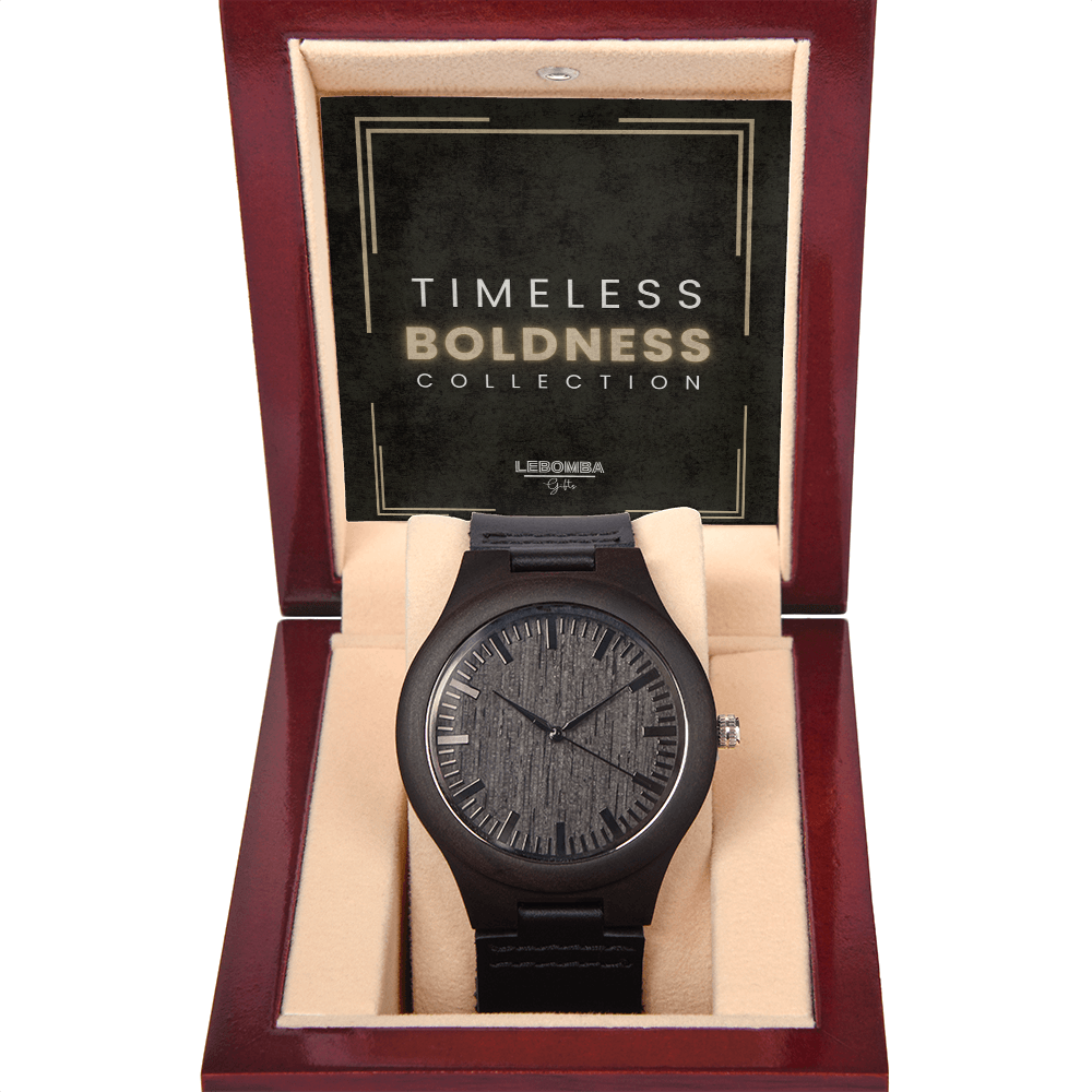 LebombaGifts® Timeless Boldness Collection: Wooden Watch